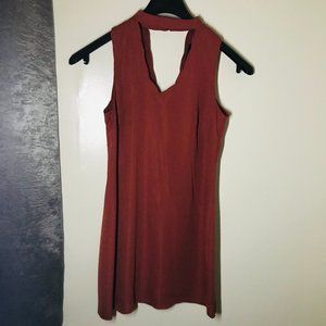 HeartSoul Sleeveless Burnt Orange Mini Dress